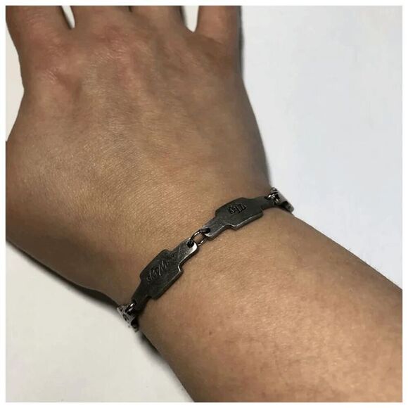 Vintage Christian “In All Thy Ways Acknowledge Him” 8” Pewter Bracelet - Picture 5 of 6